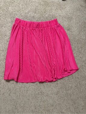 Ardene Hot Pink Pleated Mini Skirt